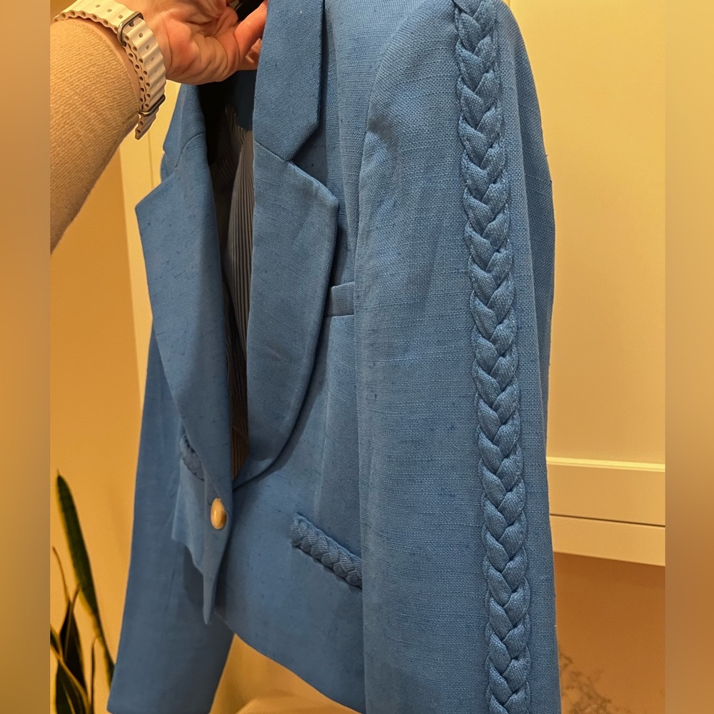 Veronica Beard Blue Cropped Jacket - image 4